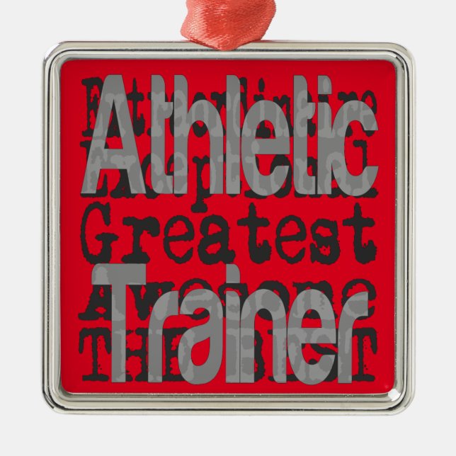 Athletic Trainer Extraordinaire Metal Tree Decoration (Front)