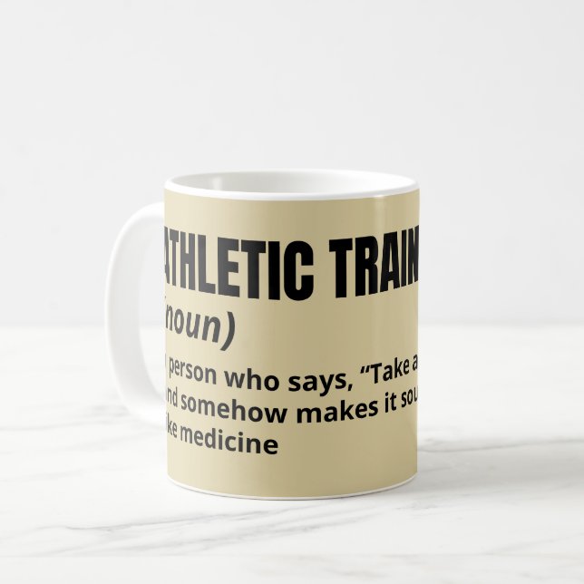Athletic Trainer Mug with Funny Definition (Front Left)