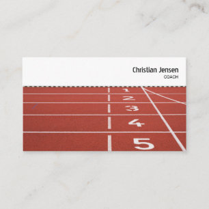 Athletics Coach Trainer Sport Exercises Run Track Business Card