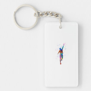 athletics corridor silhouette key ring