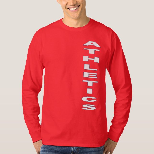 ATHLETICS Deep Red Basic T-shirt (Front)