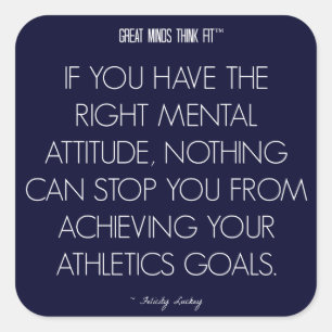 Athletics Quote 5: Attitude for Success Sticker