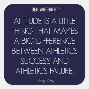 Athletics Quote 6: Attitude for Success Sticker