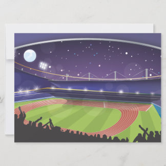 Athletics Stadium with fans Invitation