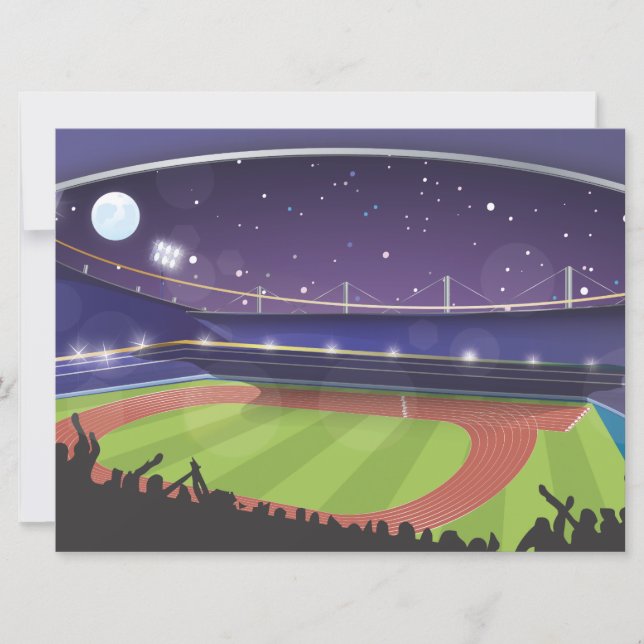 Athletics Stadium with fans Invitation (Front)