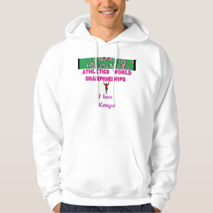 Athletics World Championships Kenya Runner: I Love Hoodie