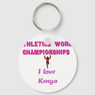 Athletics World Championships Kenya Runner: I Love Key Ring