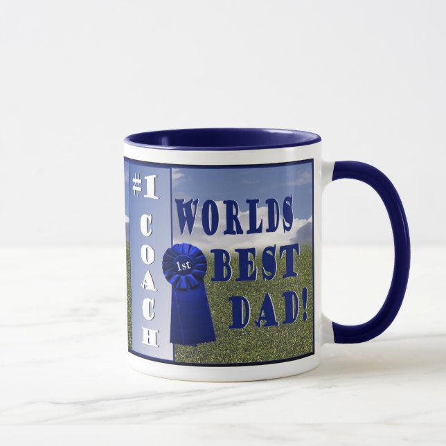 Athletics - Worlds Best Dad & #1 Coach Coffee Mug (Right)