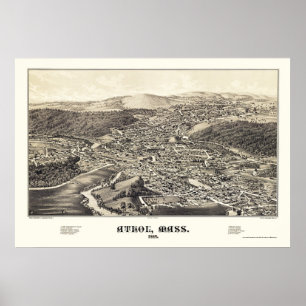 Athol, MA Panoramic Map - 1887 Poster