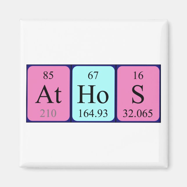 Athos periodic table name magnet (Front)