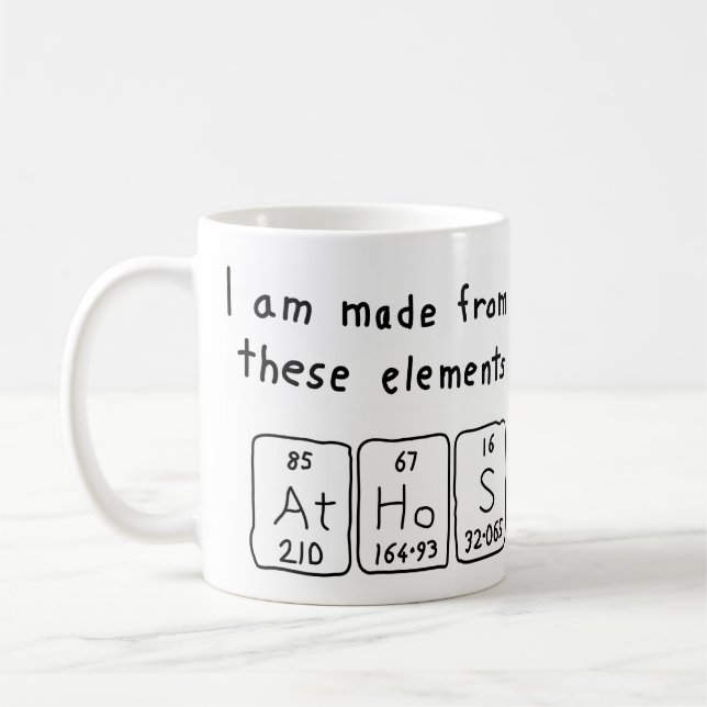 Athos periodic table name mug (Left)