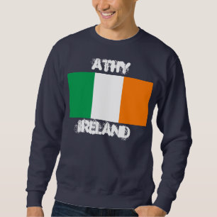 Athy, Ireland with Irish flag Sweatshirt