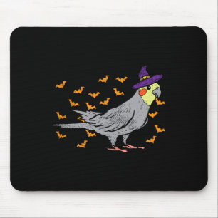 Atiel Bird Witch Hat Halloween Animal Lover Gift Mouse Mat