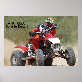 ATK 450 Quad Racing Poster