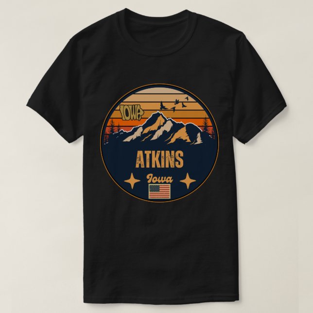 Atkins, Iowa, United States T-Shirt (Design Front)