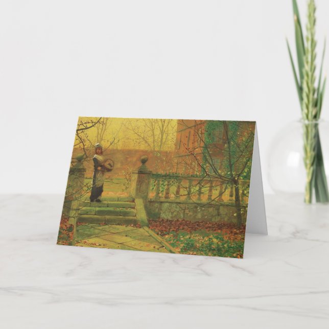 Atkinson Grimshaw Autumn gold CC0538 Greeting Card (Front)