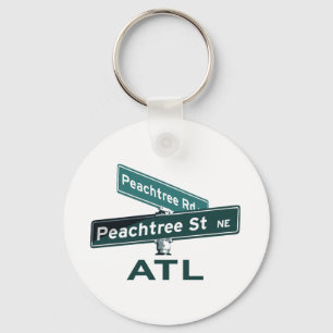 ATL Peachtree Signs Key Ring