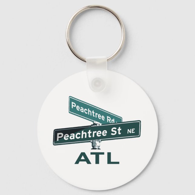 ATL Peachtree Signs Key Ring (Front)