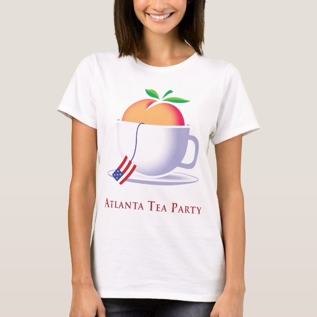 ATL Tea Party Peach Logo T-Shirt (Front)