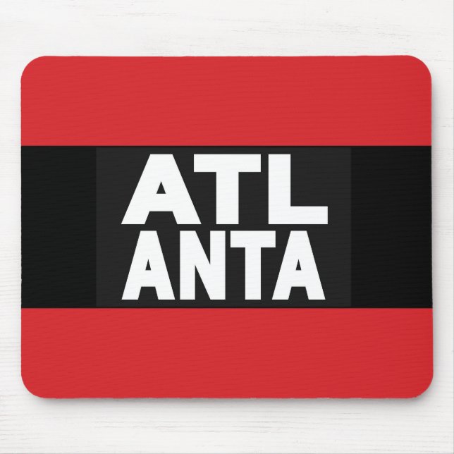 Atlanta 2 Red Mouse Mat (Front)