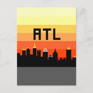 Atlanta 8-Bit Skyline ATL Postcard