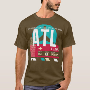Atlanta ATL Airport Code Baggage Tag 2 T-Shirt