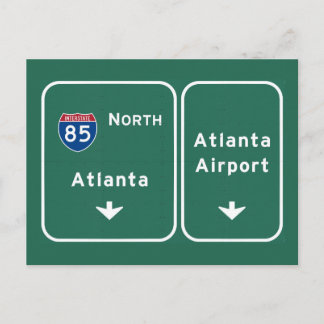 Atlanta ATL Airport I-85 N Interstate Georgia - Postcard