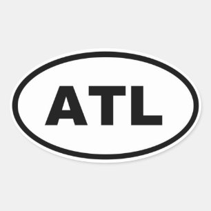 Atlanta ATL Oval Sticker