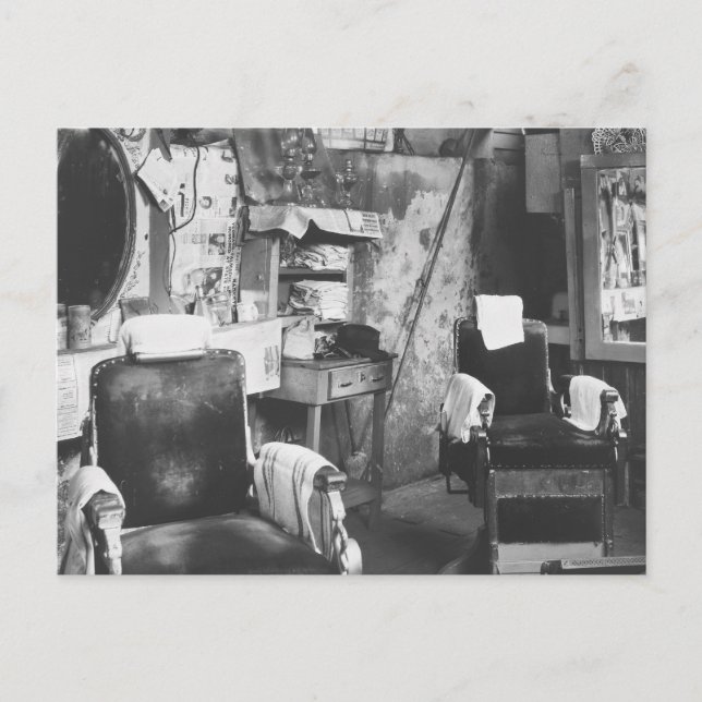 Atlanta Barber Shop, 1930s Postcard (Front)