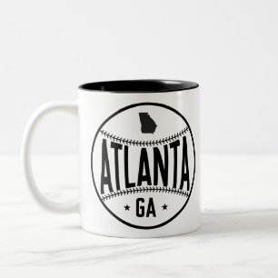 Atlanta Baseball Themed Two-Tone Coffee Mug