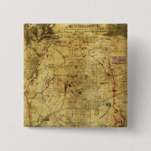 Atlanta Campaign - Civil War Panoramic Map 2 15 Cm Square Badge