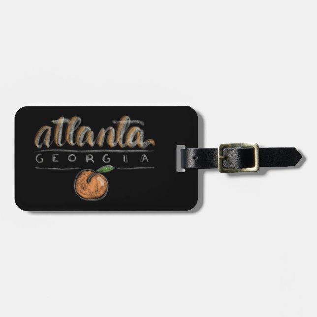 Atlanta Chalkboard luggage tag (Front Horizontal)