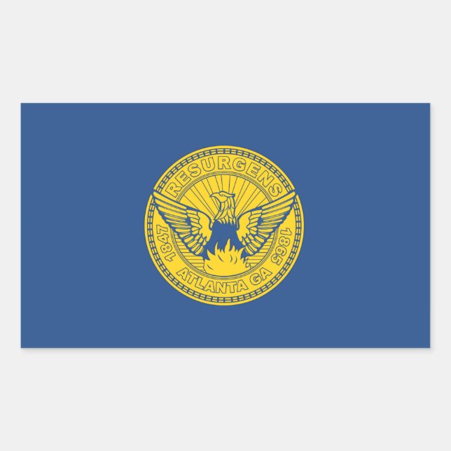 Atlanta city flag rectangular sticker (Front)