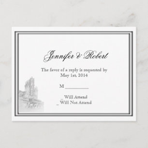 Atlanta Destination Wedding RSVP Postcard