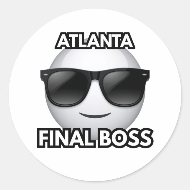 Atlanta Final Boss Cool Emoji Sticker (Front)