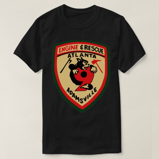 Atlanta Fire Station 9  T-Shirt (Design Front)
