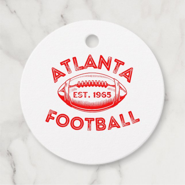 Atlanta Football Vintage Style  Favour Tags (Front)