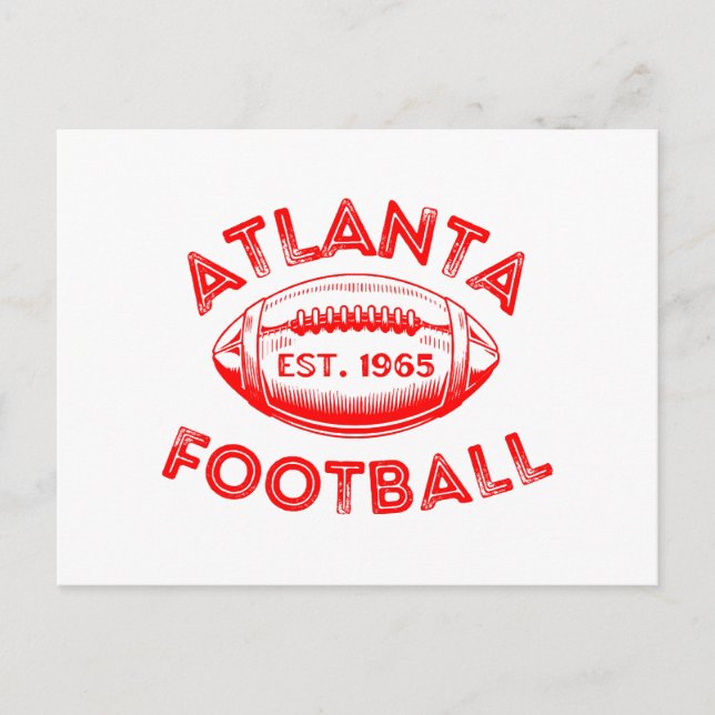 Atlanta Football Vintage Style  Holiday Postcard (Front)