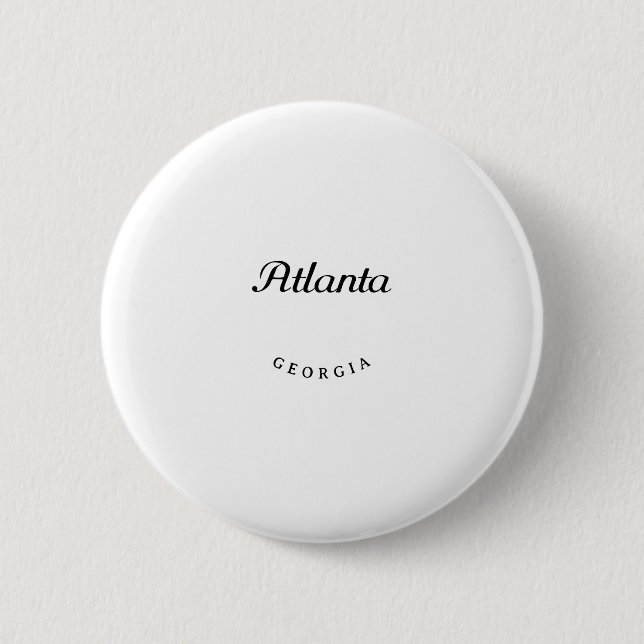 Atlanta GA 6 Cm Round Badge (Front)