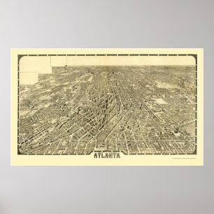 Atlanta, GA Panoramic Map - 1919 Poster