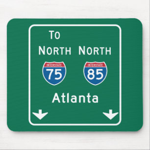 Atlanta, GA Road Sign Mouse Mat