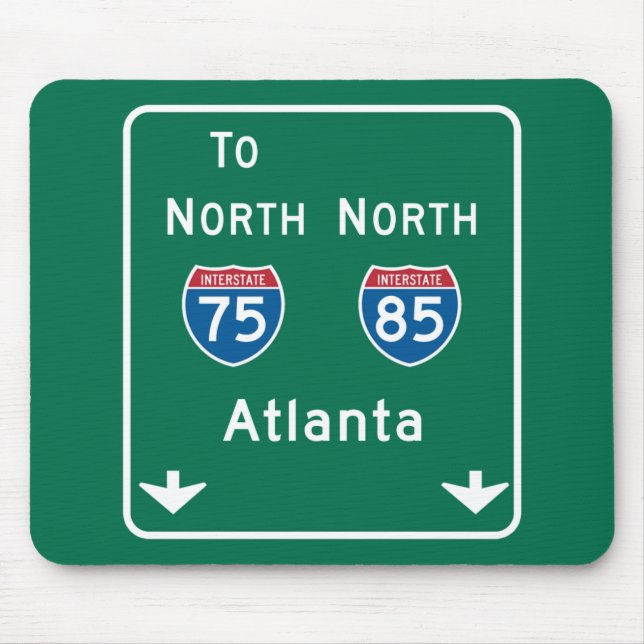 Atlanta, GA Road Sign Mouse Mat (Front)