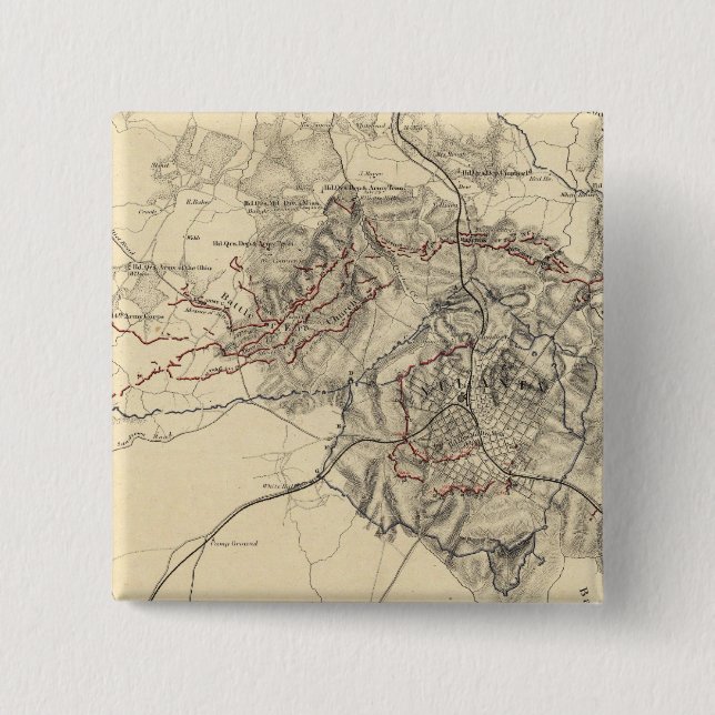 Atlanta, Georgia 15 Cm Square Badge (Front)