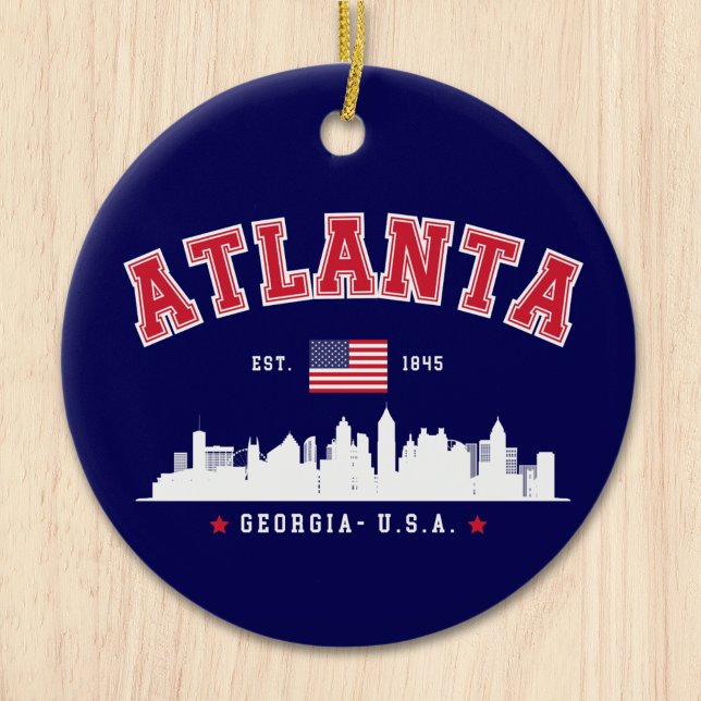 Atlanta Georgia Architectural Skyline Ceramic Tree Decoration (Creator Uploaded)