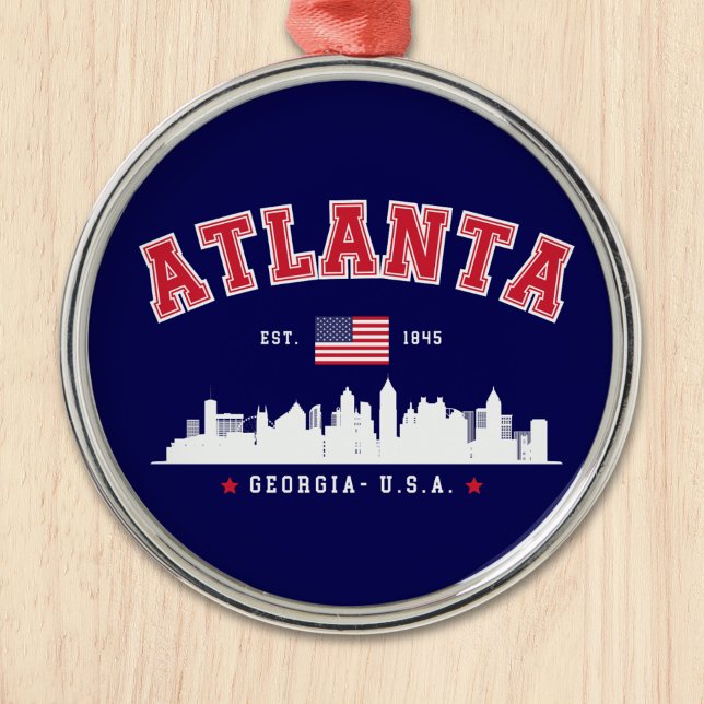Atlanta Georgia Architectural Skyline Metal Tree Decoration (Creator Uploaded)