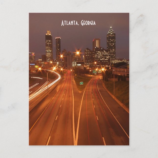 Atlanta Georgia at Dusk Postcard (Front)