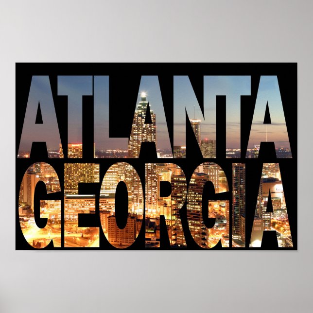 Atlanta Georgia at Twilight Poster (Front)