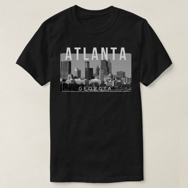 Atlanta Georgia ATL The A Gate City Skyline T-Shirt (Design Front)