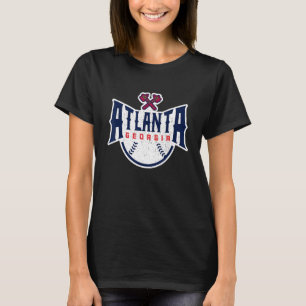 Atlanta Georgia ATL Vintage Baseball Retro Throwba T-Shirt