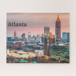 Atlanta, Georgia Beautiful Sunset City View   Jigsaw Puzzle